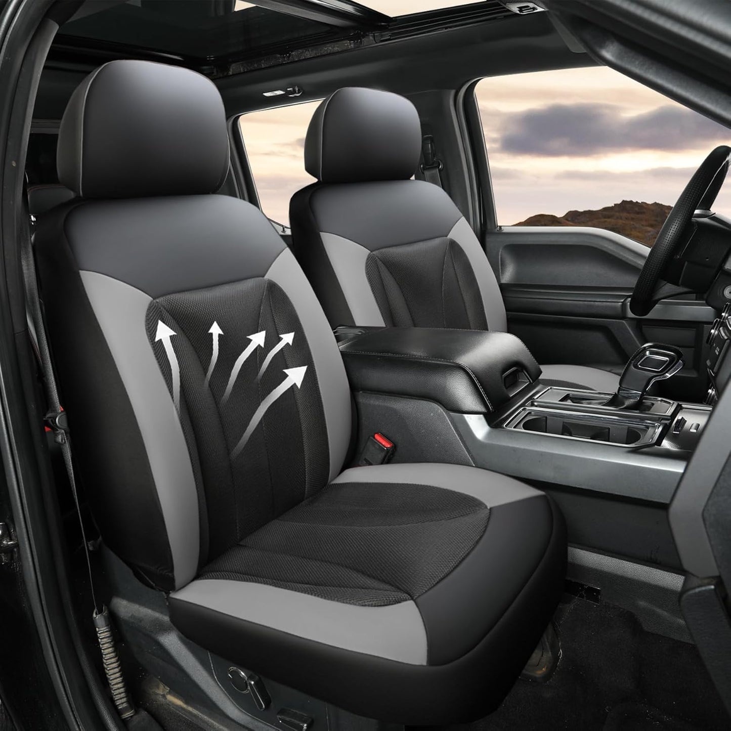 Custom Fit 3D Air Mesh Car Seat Covers for Ford Trucks