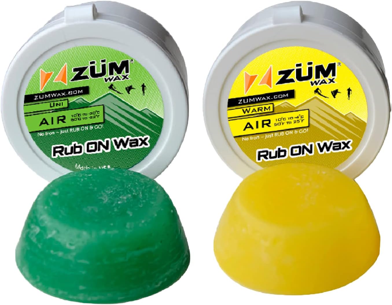 ZUMWax Ski Sample Pack - Quick Slope Waxes - PFAS-Free - Pocket-Sized!