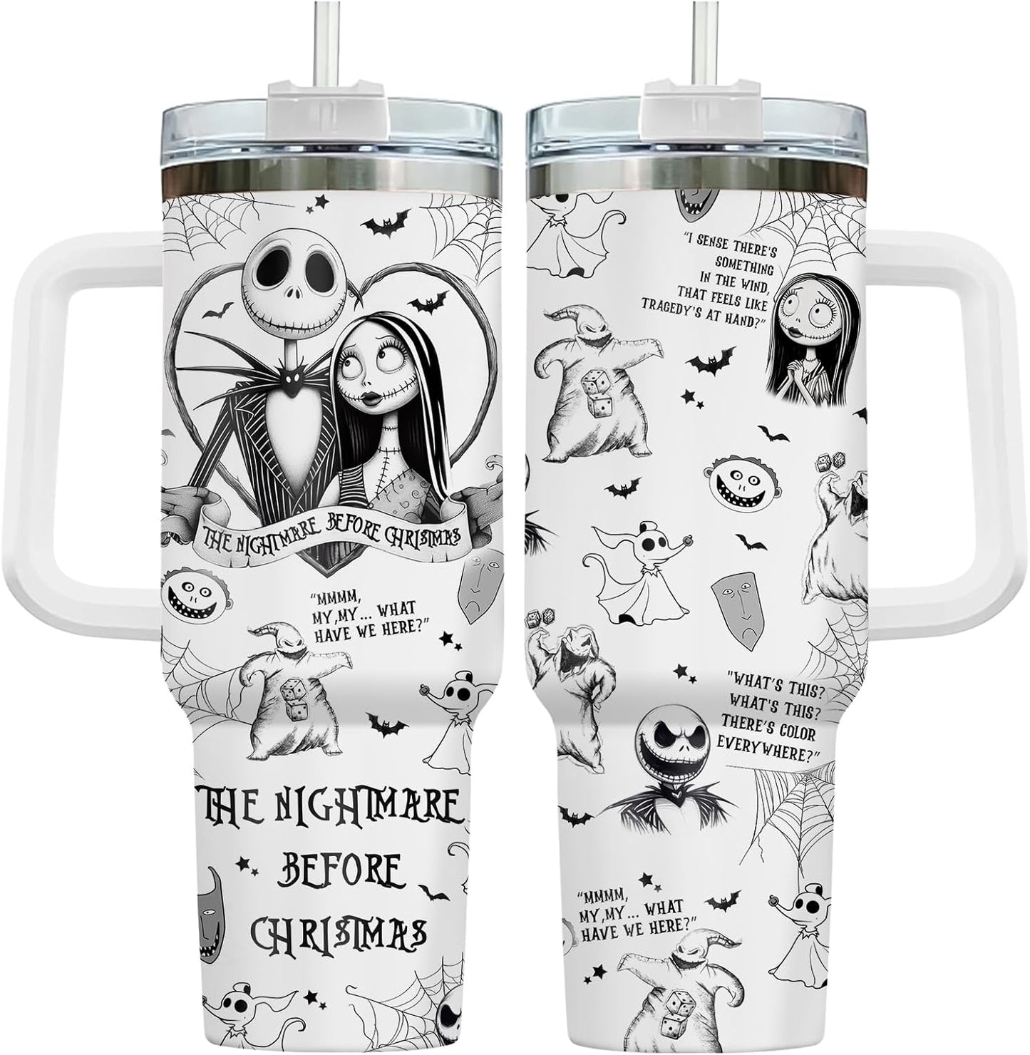 Jack Skeleton 40 oz Stainless Steel Tumbler for Movie Lovers