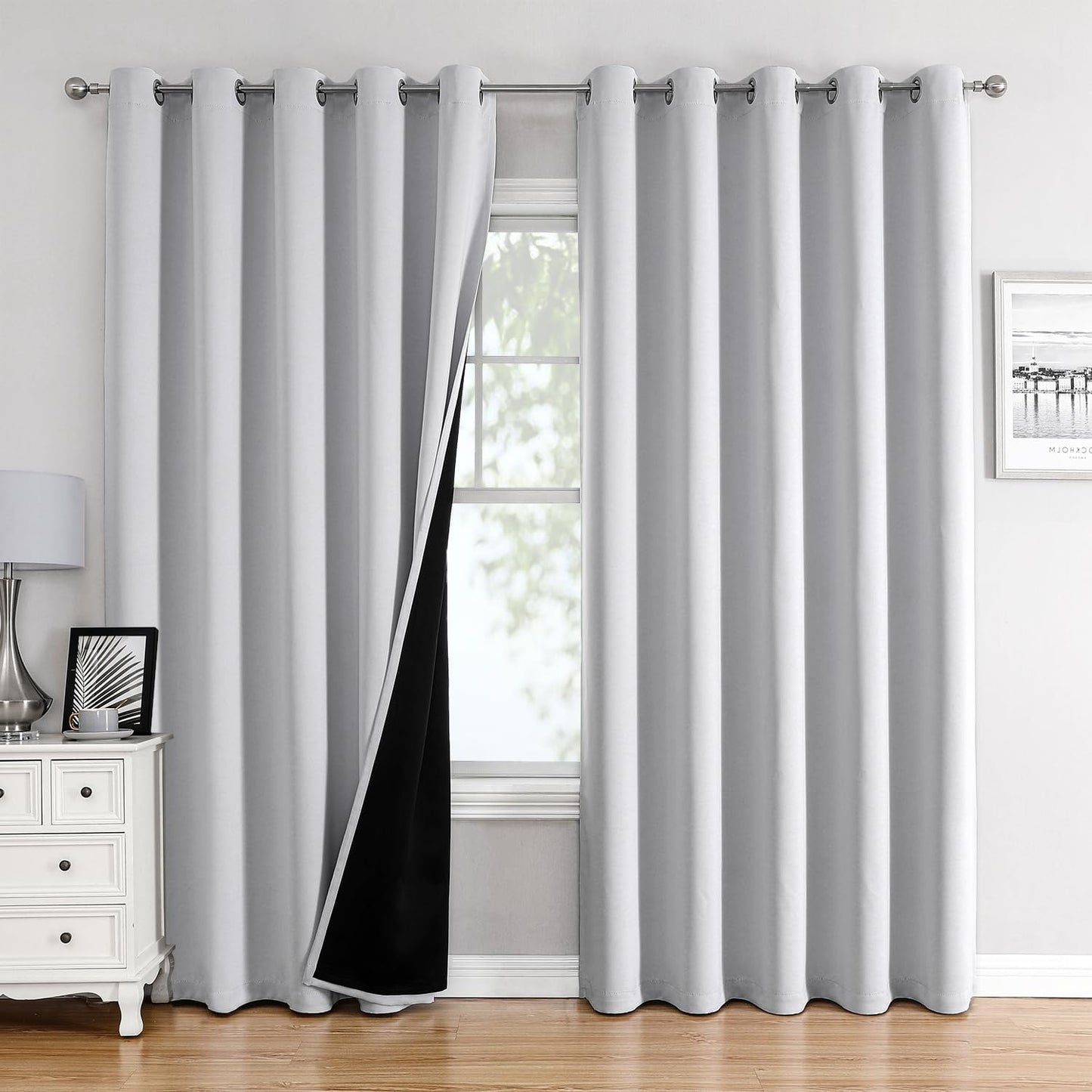 100% Blackout Curtains for Bedroom by ChrisDowa - Total Blackout