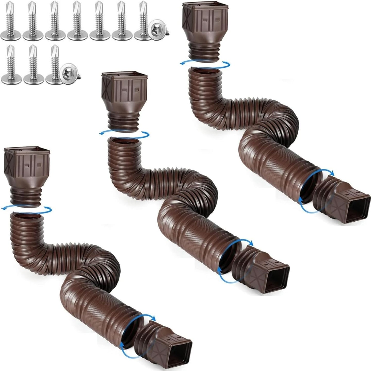 Flexible Rain Gutter Downspout Extensions for Effective Drainage