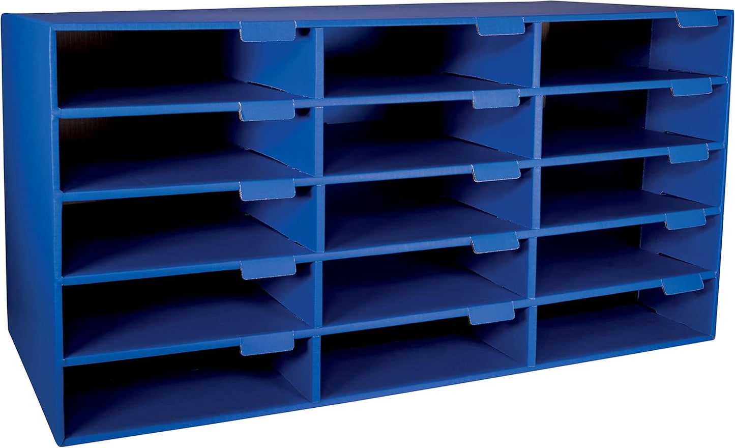 Pacon 70% Recycled Mailbox Storage Unit with 15 Slots in Blue