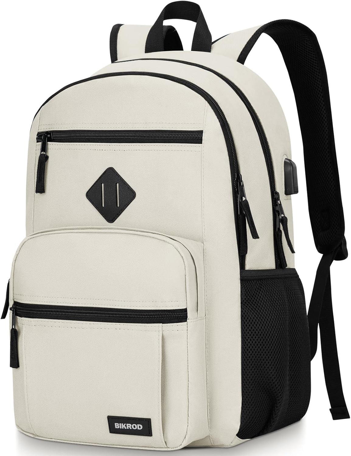 BIKROD Lightweight Casual High School Backpack with USB Port
