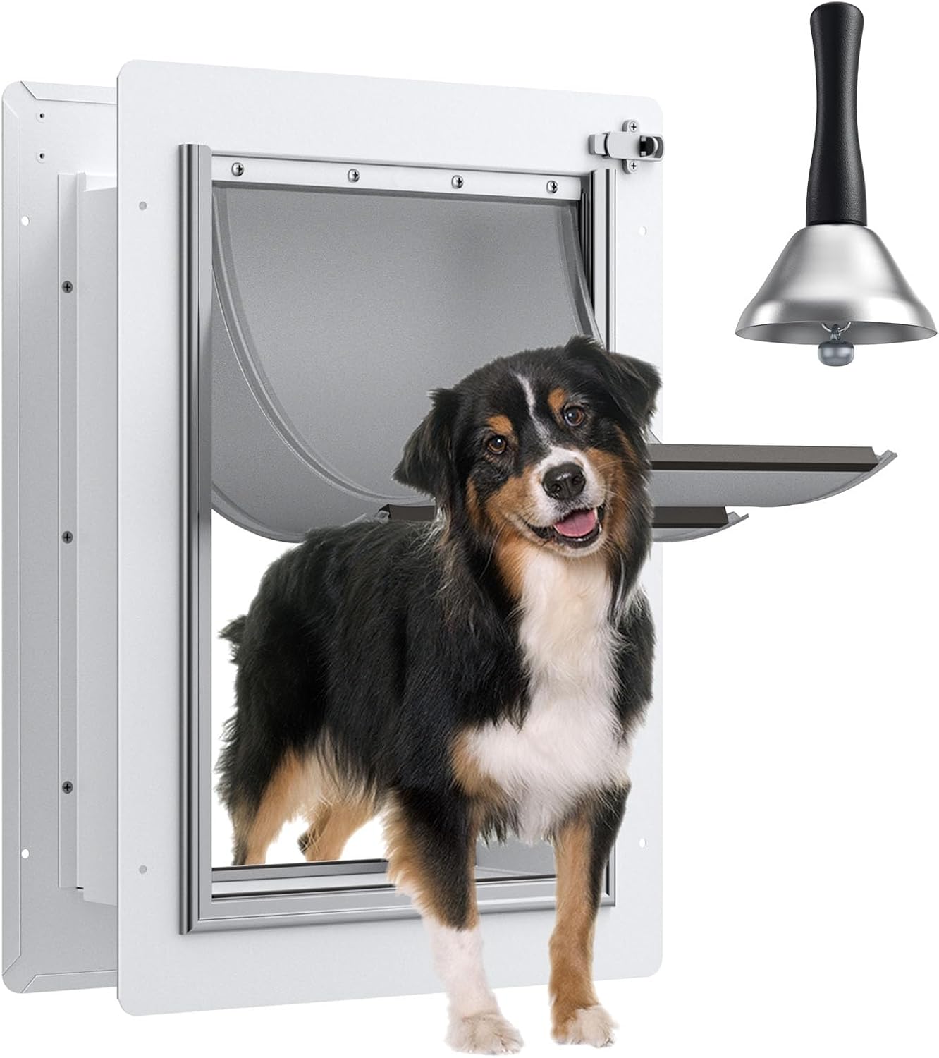 Pet Door for Wall Upgrade 2.0 with Secure Aluminum Lock