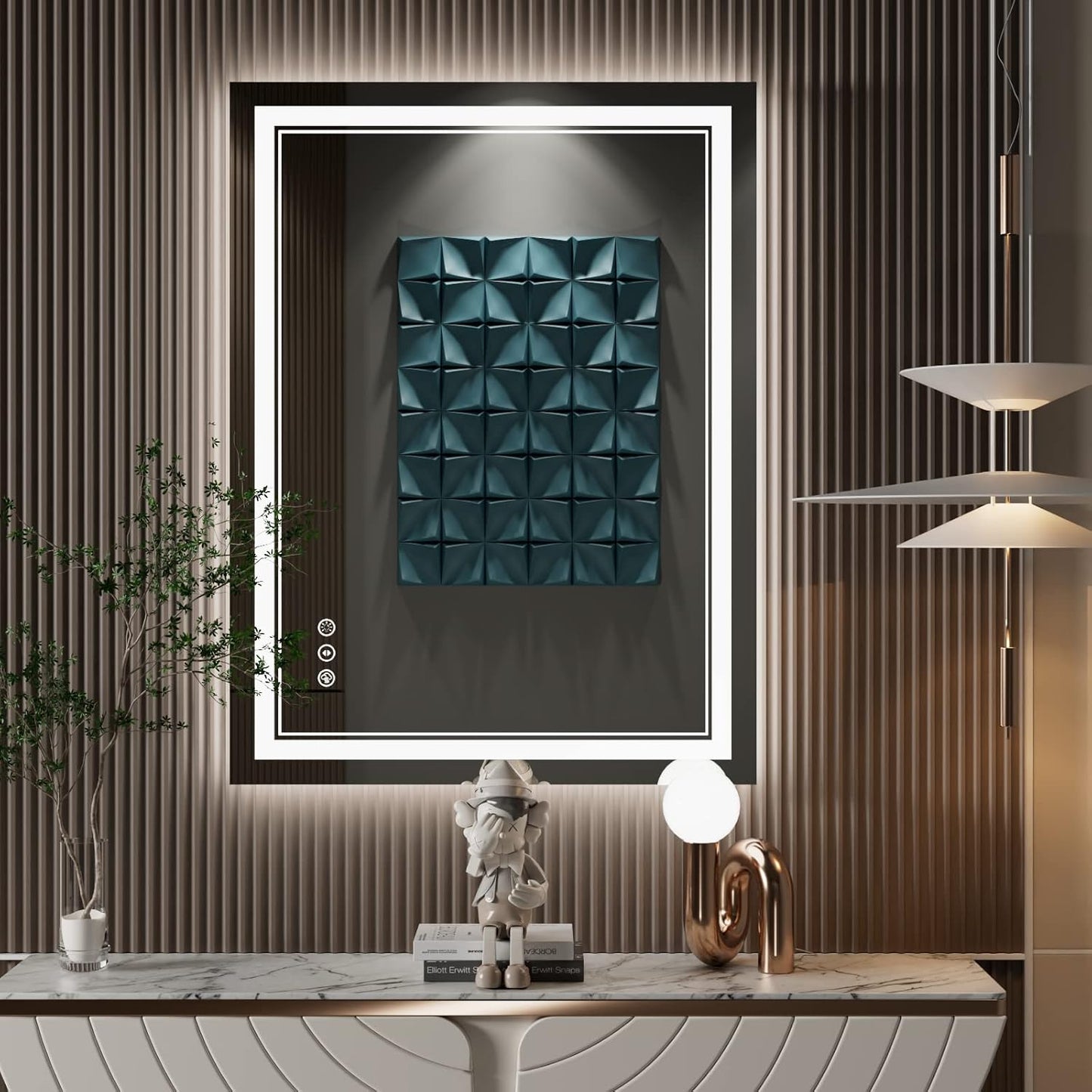 24x32 Inch LED Bathroom Mirror with Lights for Modern Spaces