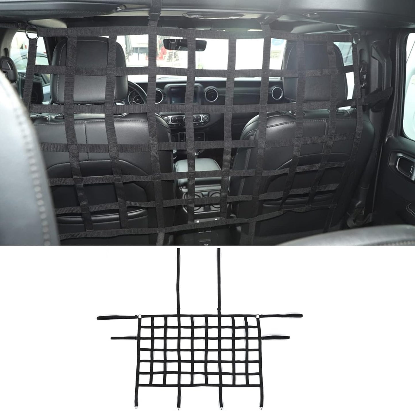 Car Rear Seat Isolation Barrier Net for Wrangler JK JL Gladiator