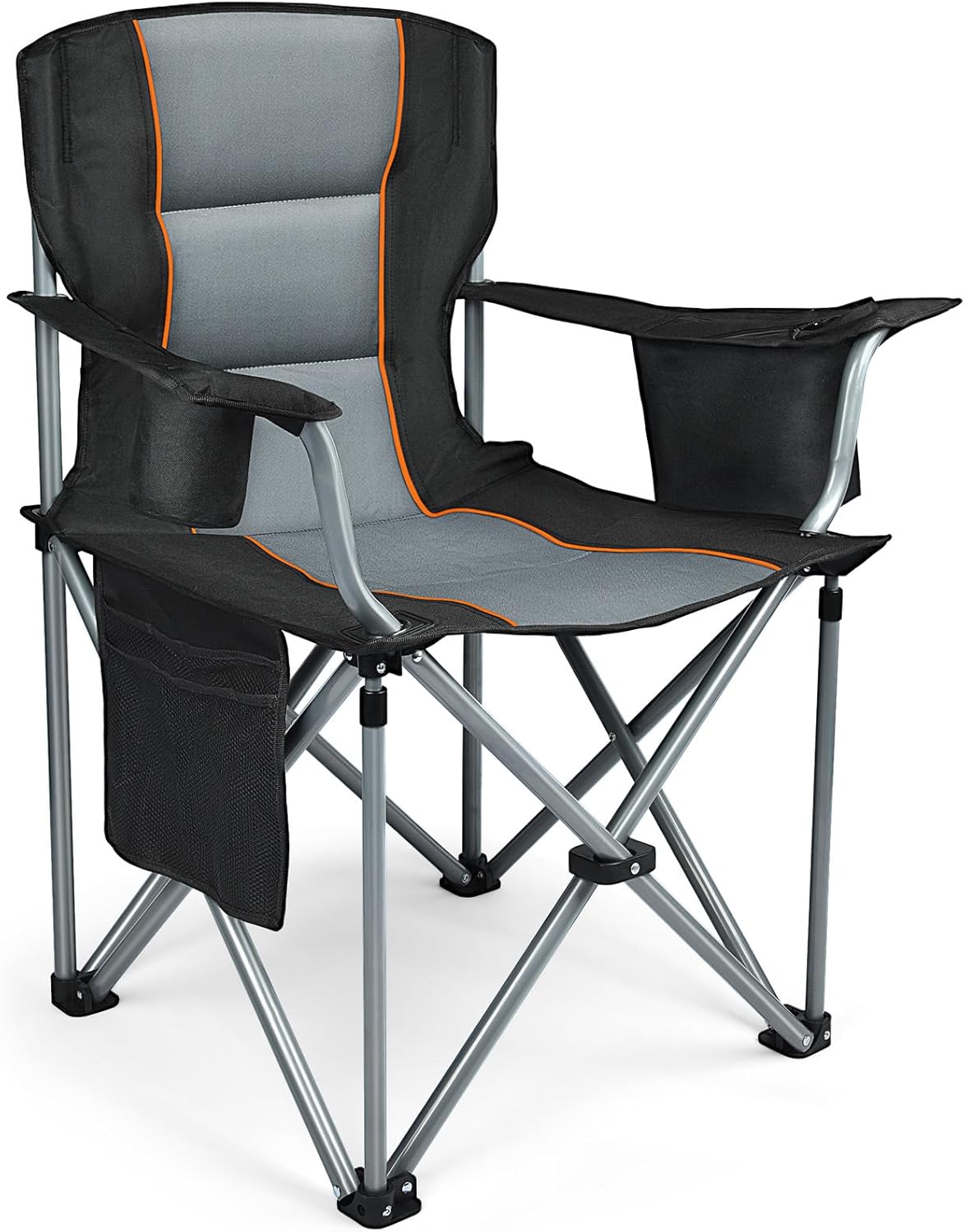 Heavy Duty Camping Chairs for Adults with Cup Holder & Cooler Bag