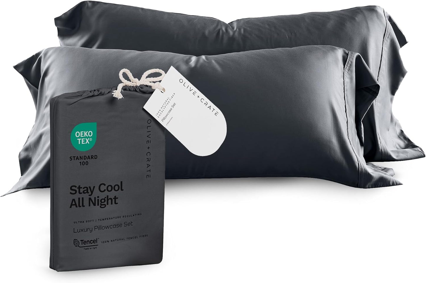 Tencel Eucalyptus Pillowcases for Hot Sleepers - Set of 2