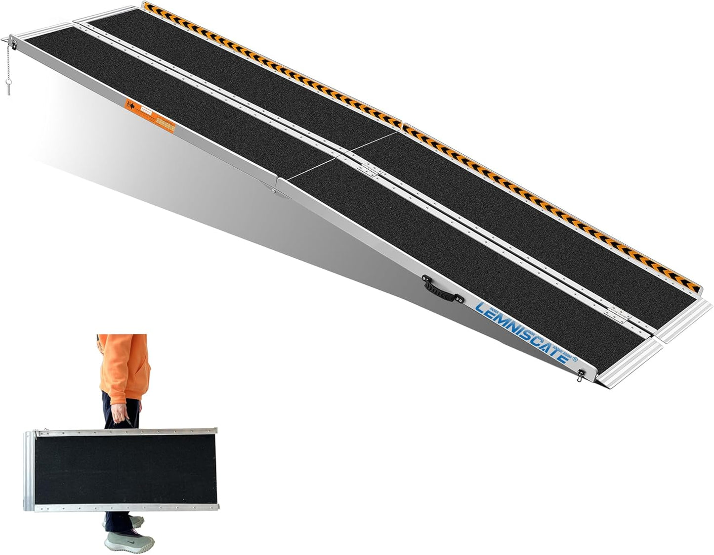 10FT Wheelchair Ramp for Home Steps - Portable Non-Skid Design