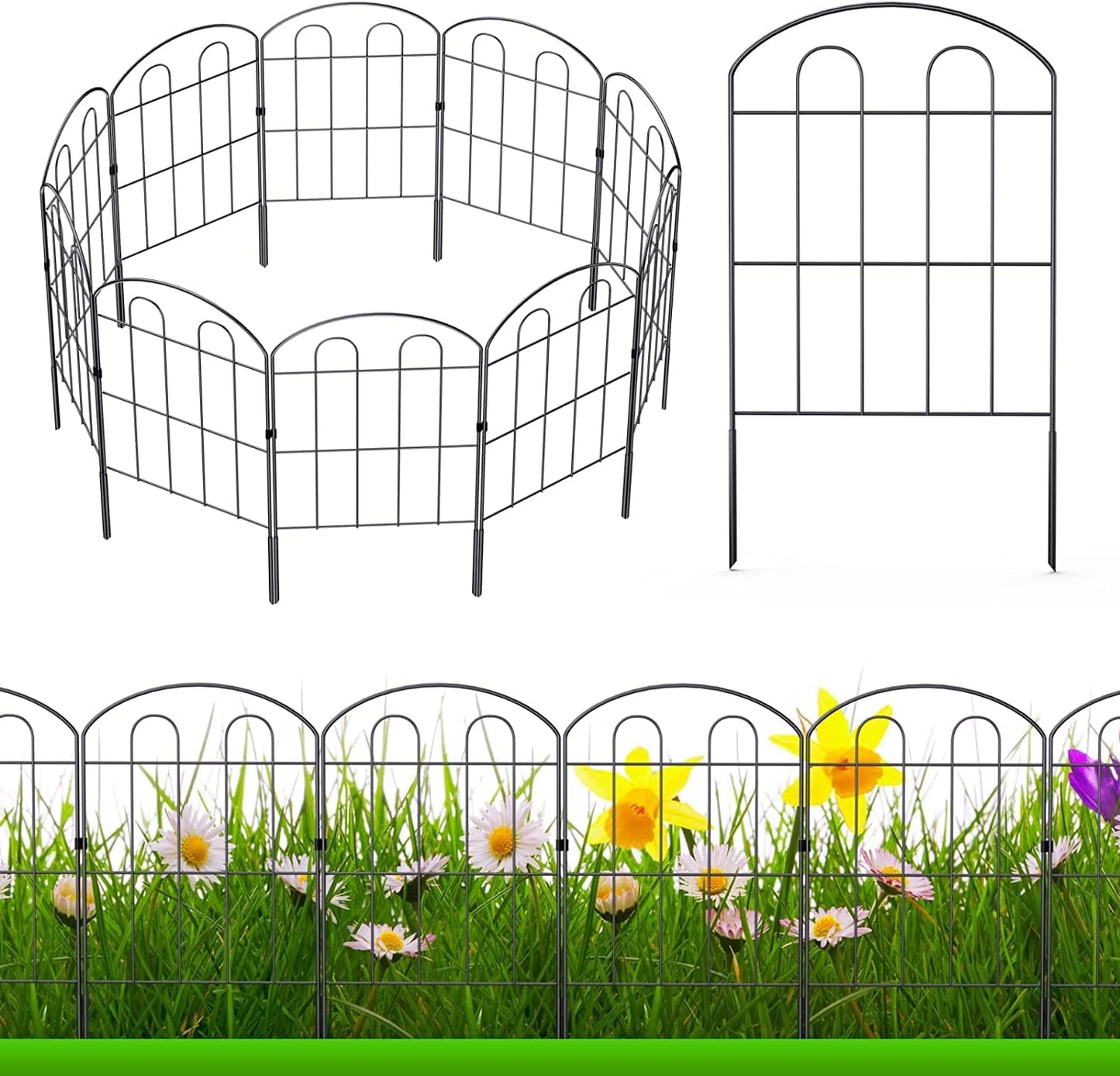20 Pack Decorative Garden Fence Panels for Outdoor Use