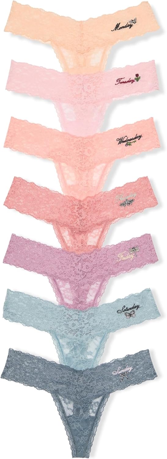 Victoria's Secret Women's Lace Thong Underwear Multi Pack