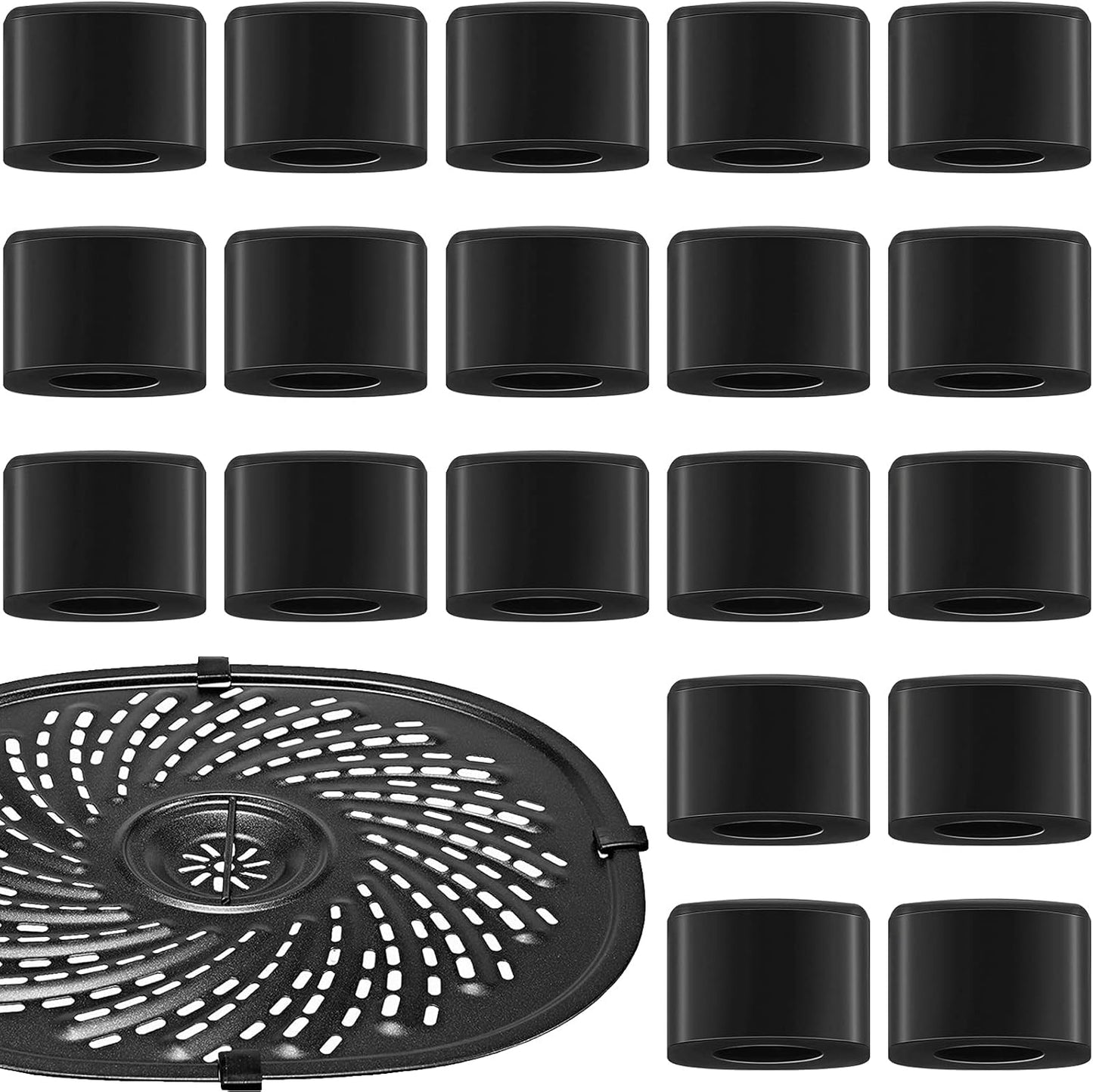 CHENGU 16pc Air Fryer Bumpers - Non-Scratch Silicone Grill Pan Protection