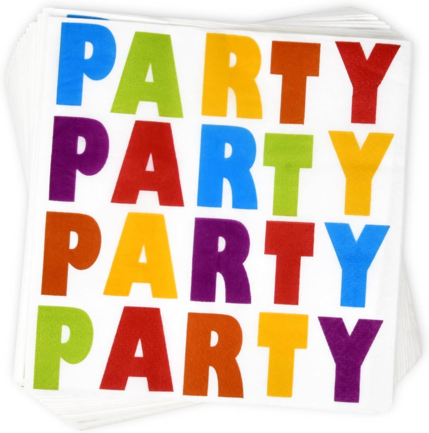 100 Colorful Rainbow Cocktail Napkins by Gift Boutique