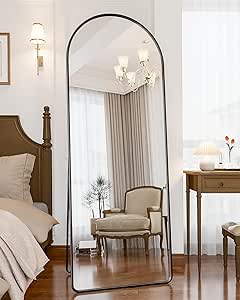 Large Full Body Floor Mirror 71in x 27in with Arched Design