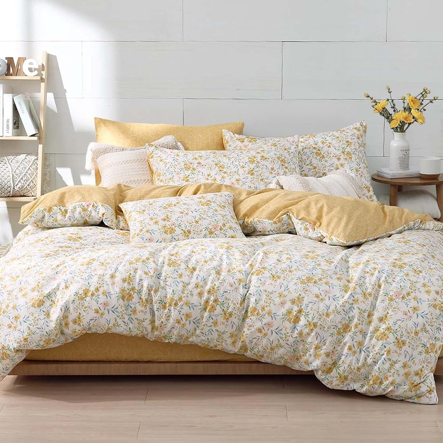 Natural Cotton Floral Comforter Set King Size for Vibrant Bedrooms