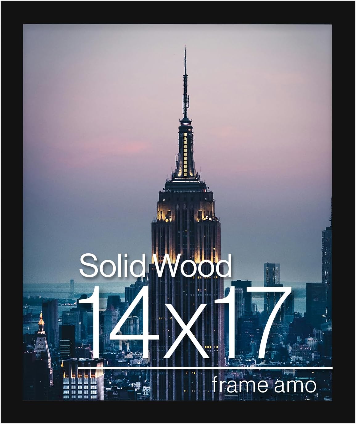 Frame Amo Black 14x17 Picture Frame with Smooth Finish