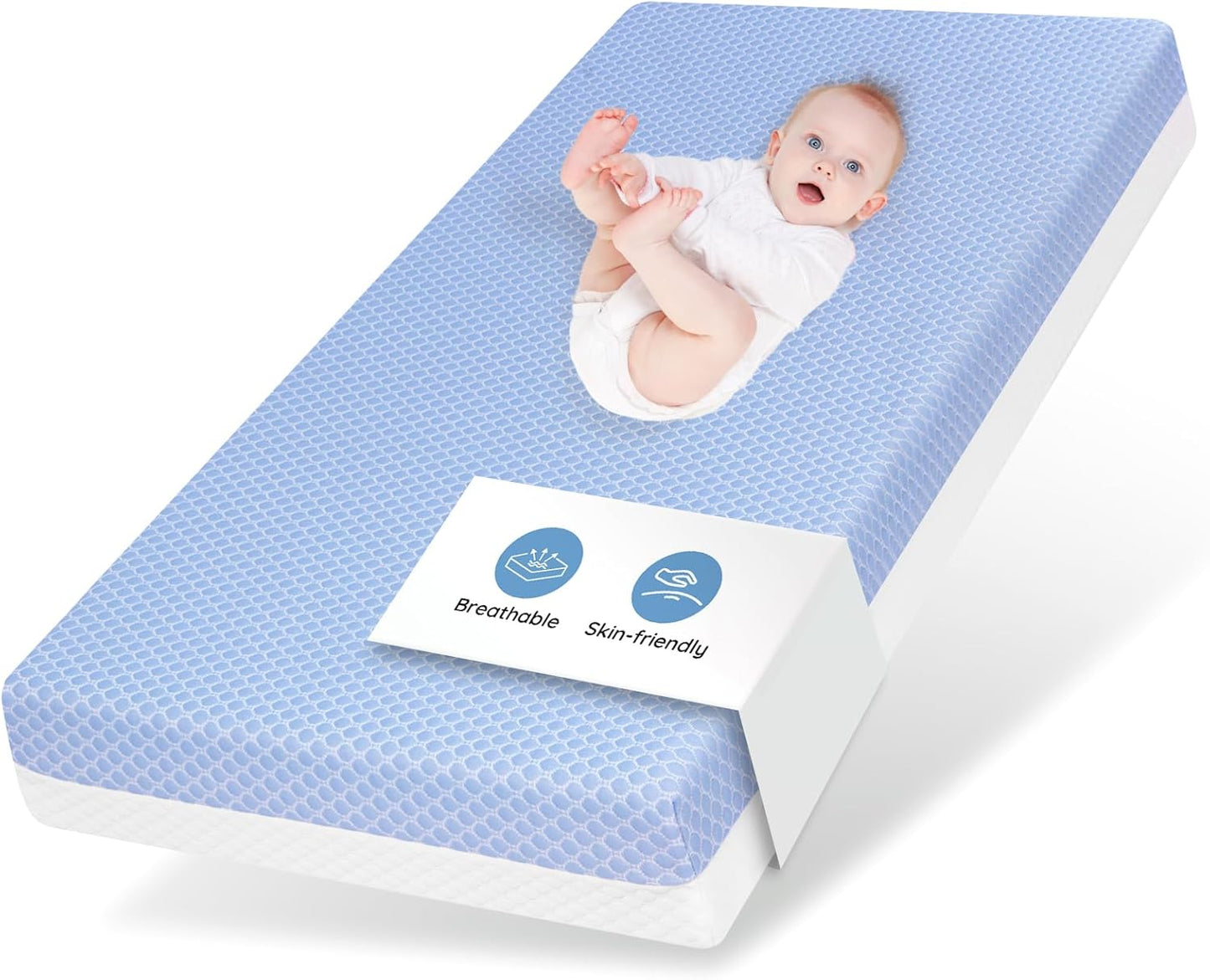 Crib Mattress Dual Sided Memory Foam for Baby and Toddler Sleep