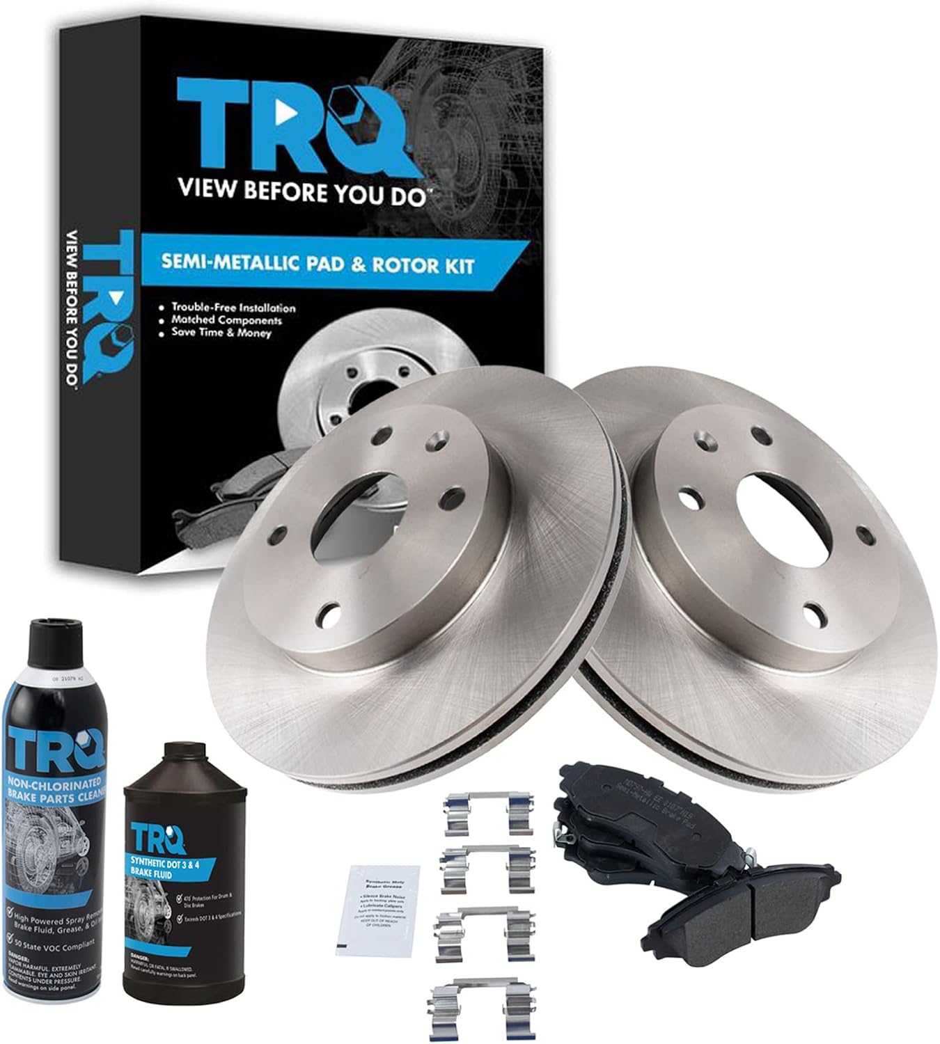 TRQ Front Brake Pad & Rotor Kit for Suzuki Forenza & Reno