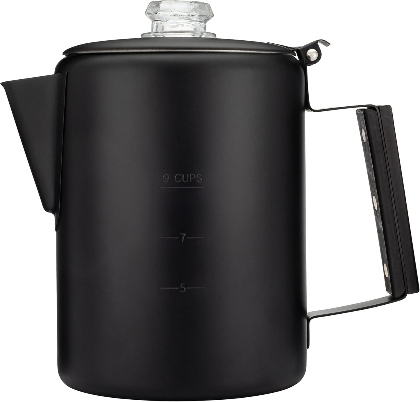 COLETTI Black Bozeman Percolator Coffee Pot for Camping Lovers