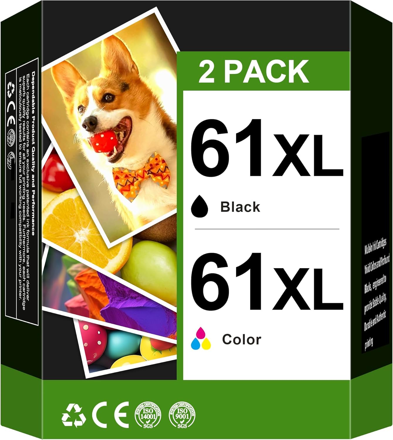 61XL High Yield Replacement Ink Cartridge Combo Pack for HP Printers