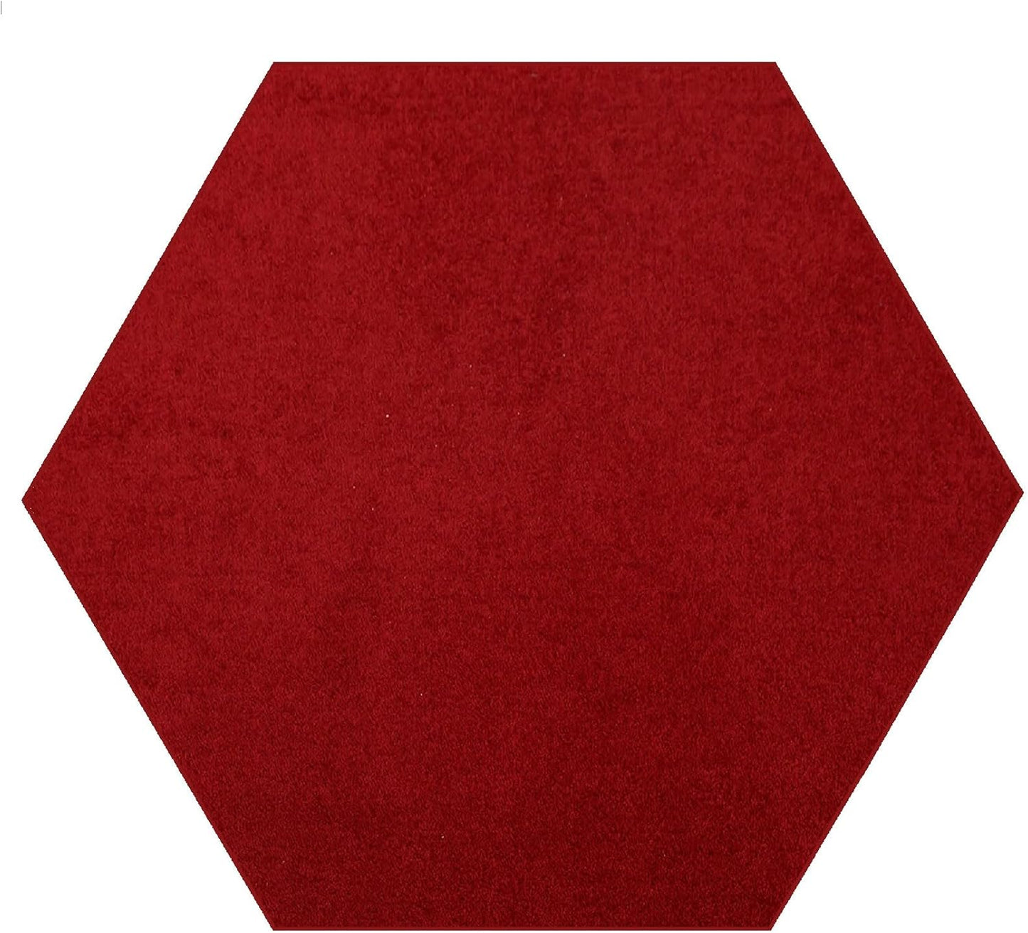 Ambiant Pet Friendly Solid Color Area Rugs Red - 7ft Hexagon