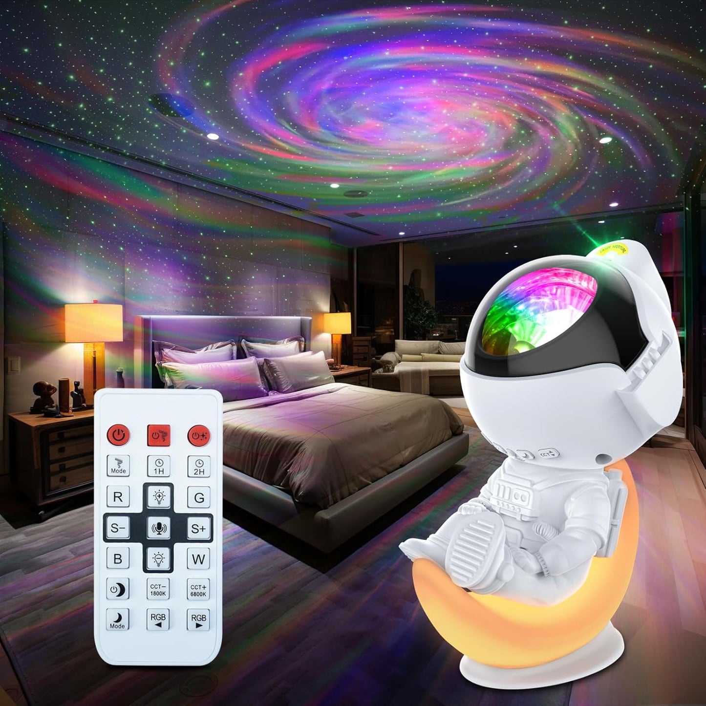 Galaxy Star Projector with Timer & Remote