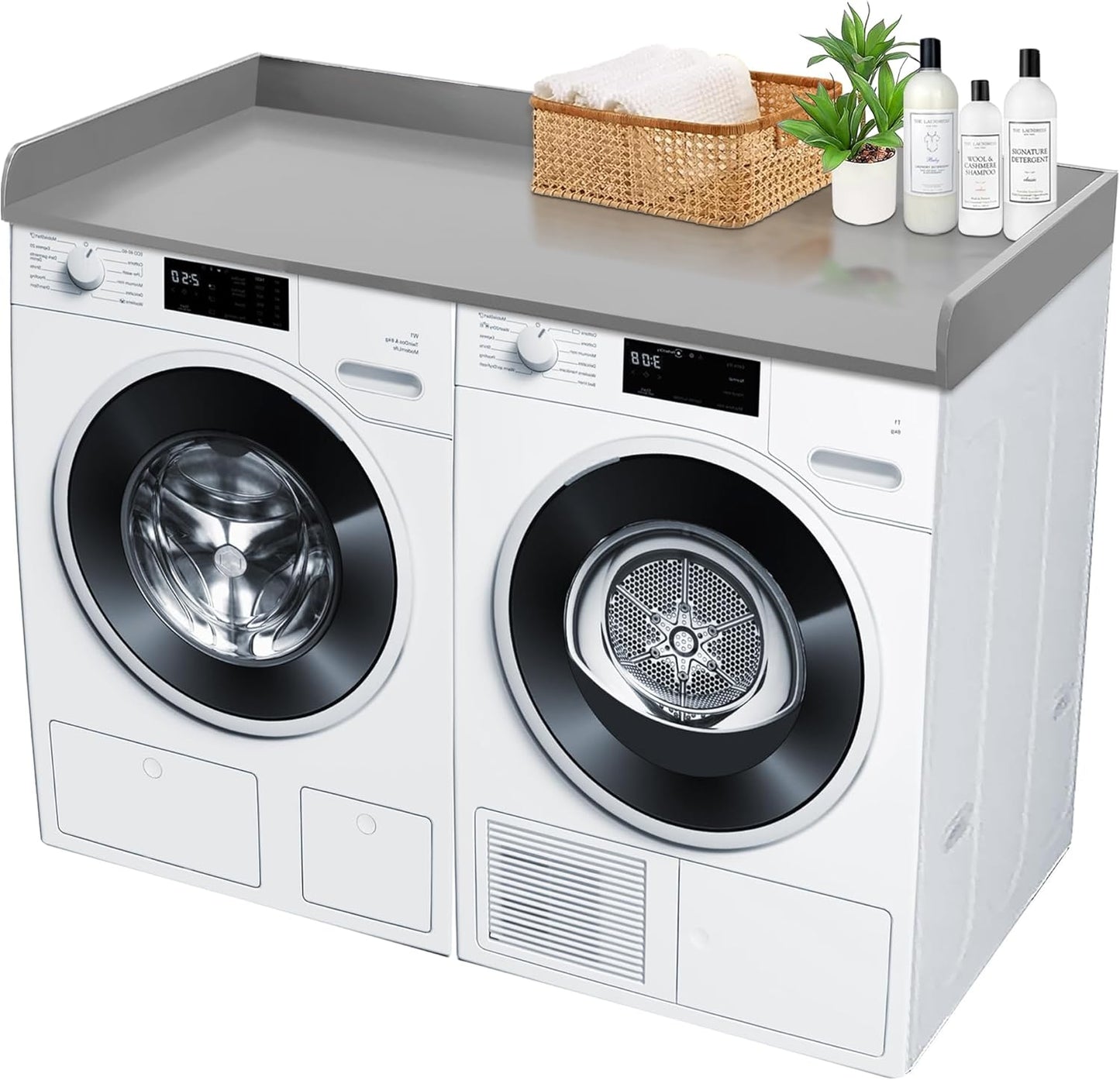 Royxen Gray Solid Wood Laundry Countertop