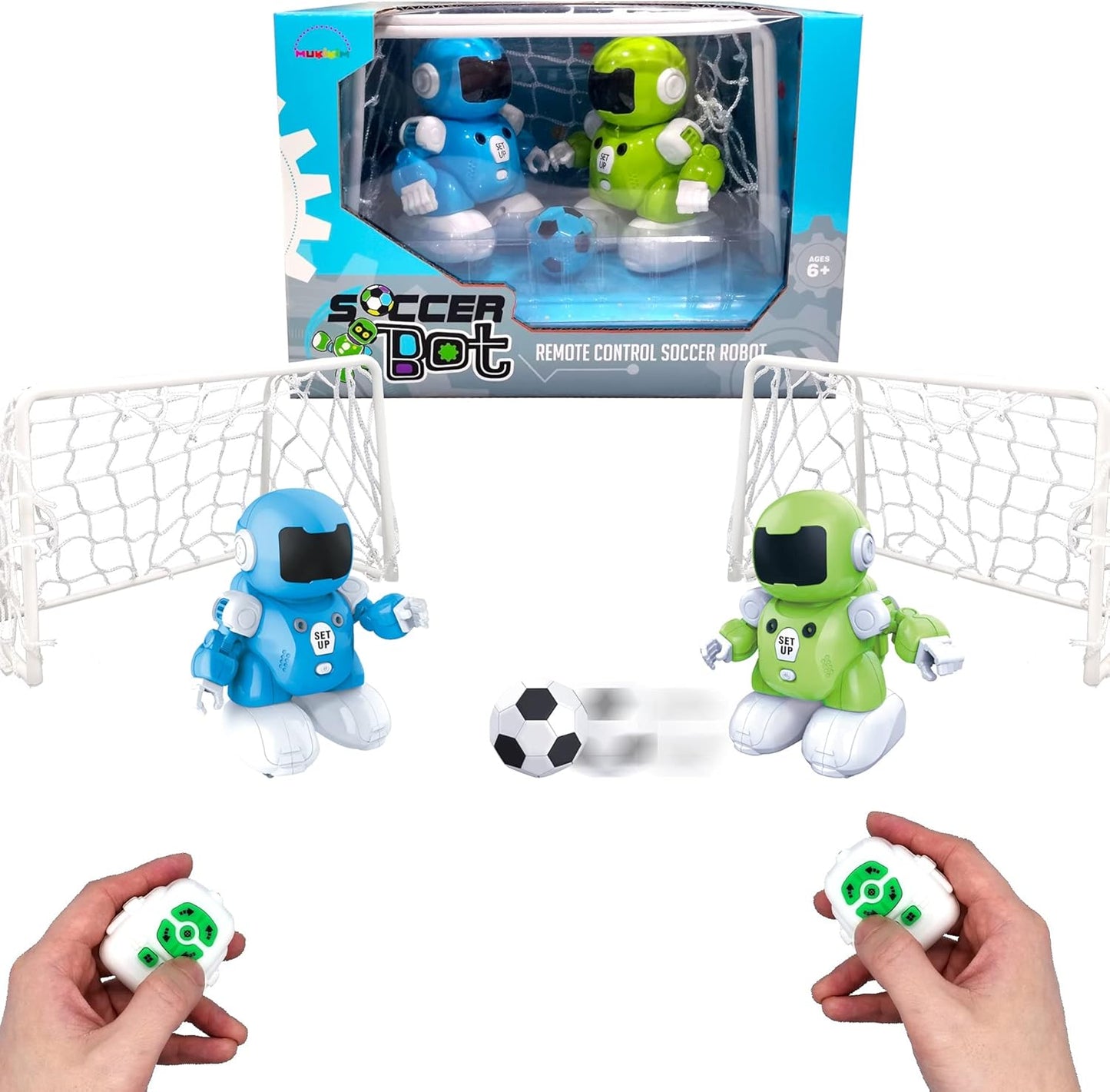 RC SoccerBots: Kids' 2 Player Game! Score Goals & Have Fun!