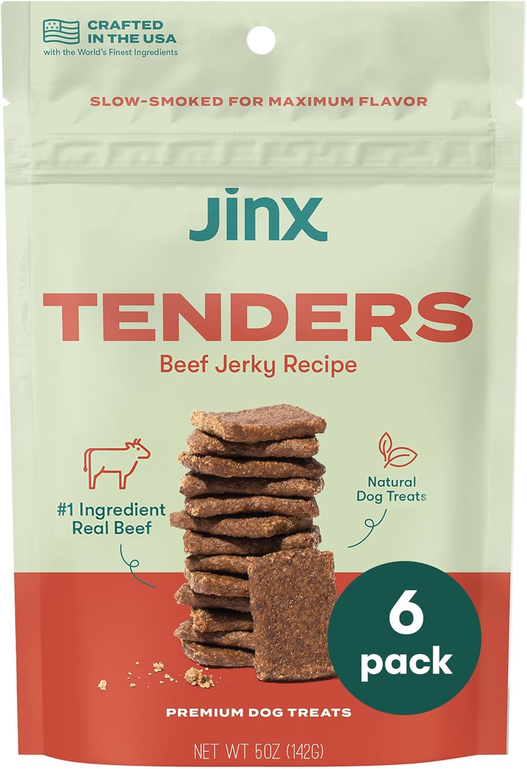 Jinx Tenders Beef Jerky Dog Treats - All Natural & Chewy