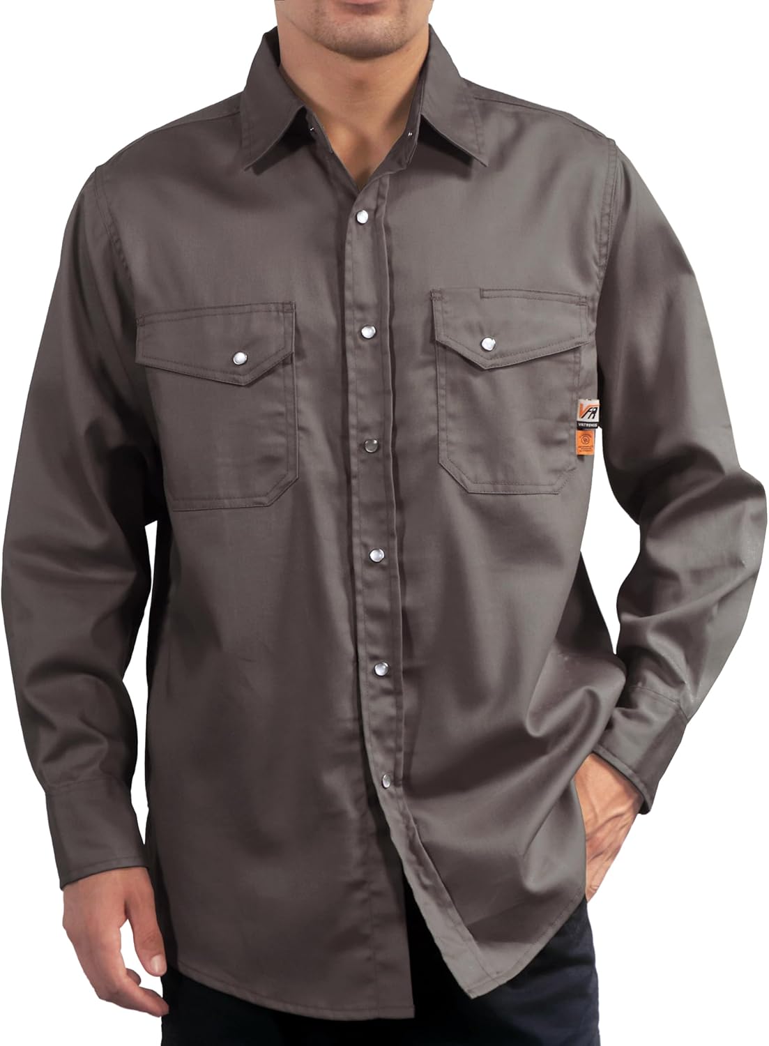 VATRENUS Flame Resistant Work Shirt for Men - 100% Cotton