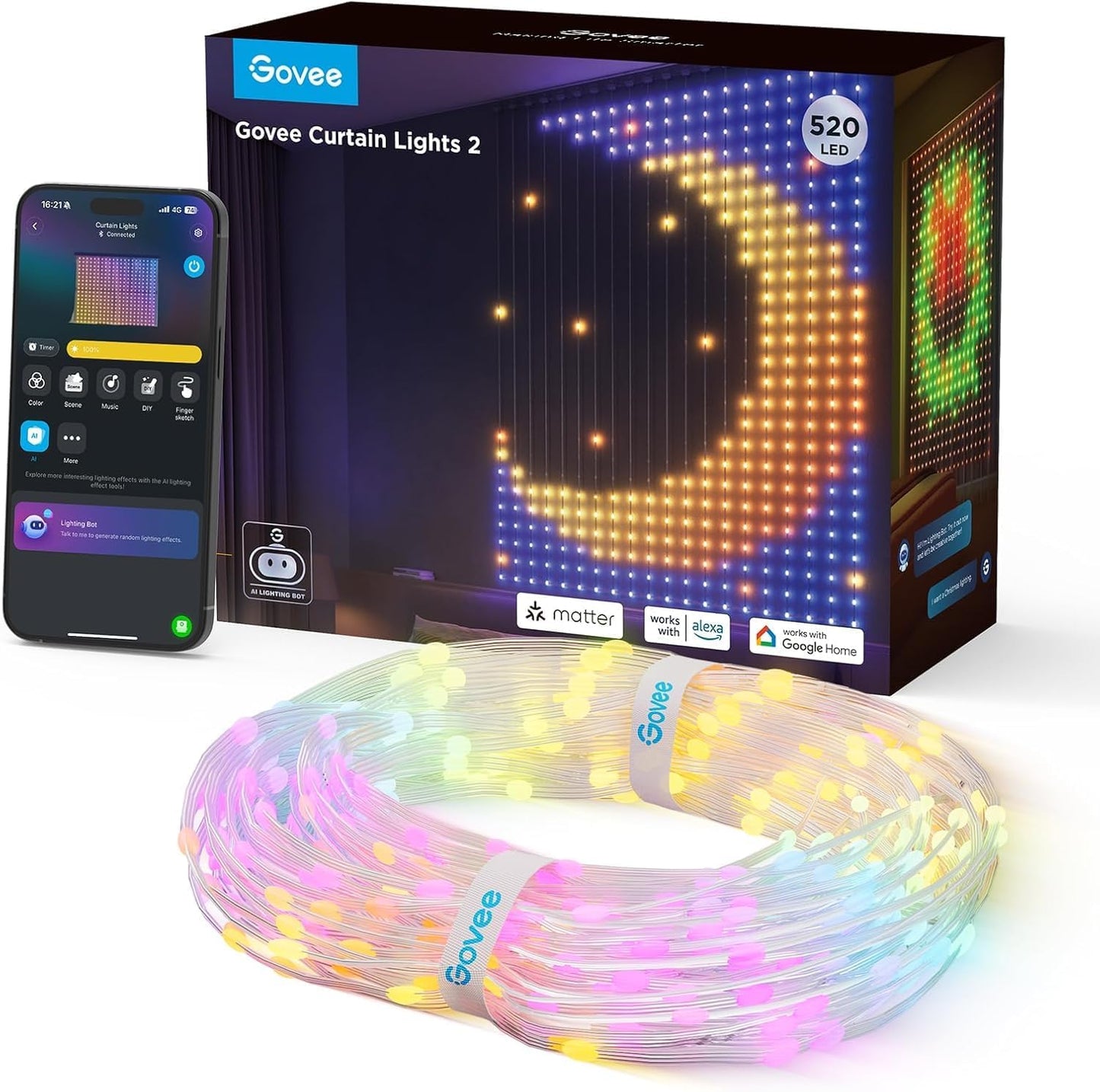 Govee Smart RGBIC Curtain Lights - Transform Your Space!