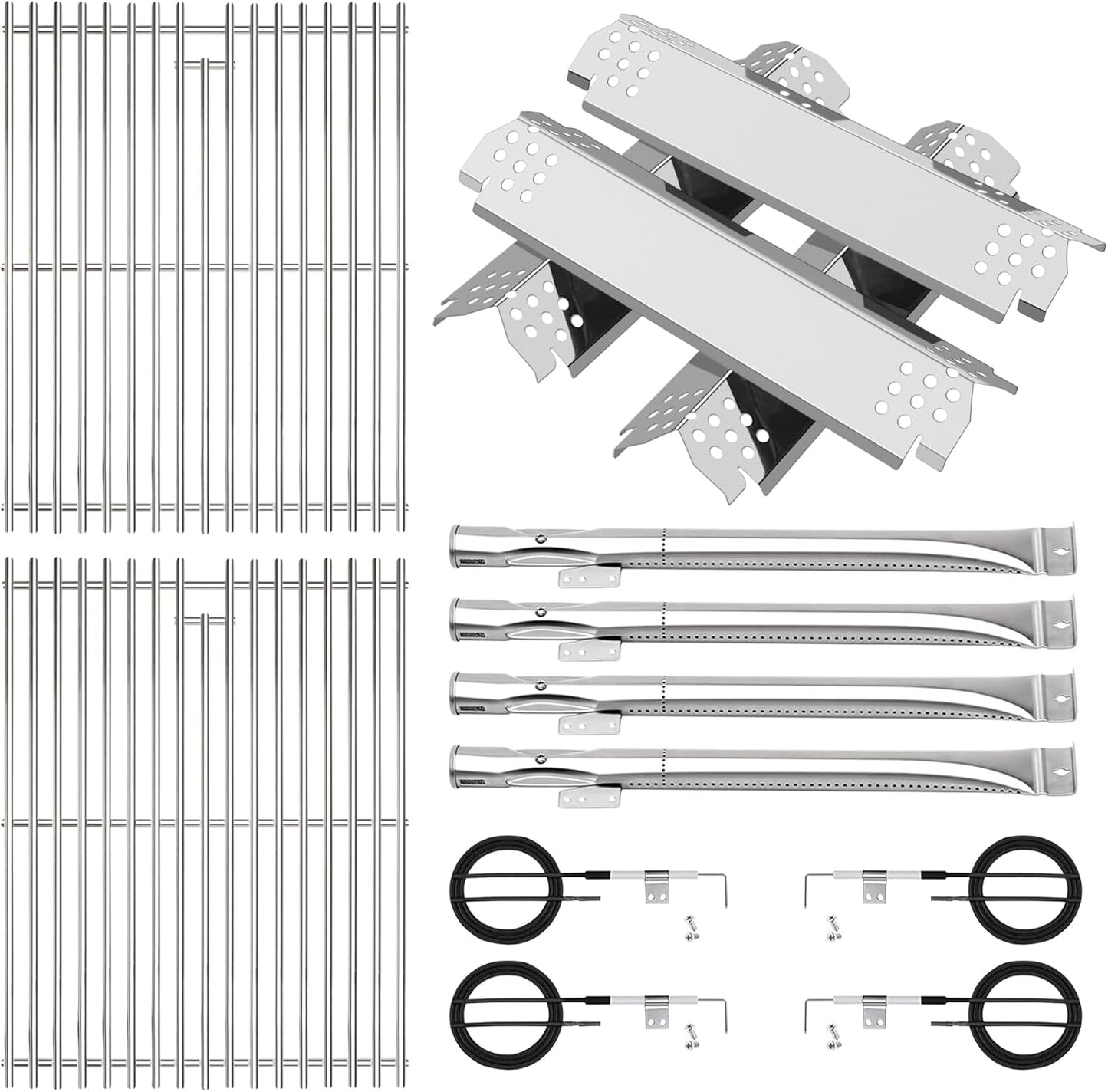 Stainless Cooking Grate and Burner Kit for Nexgrill 4-Burner