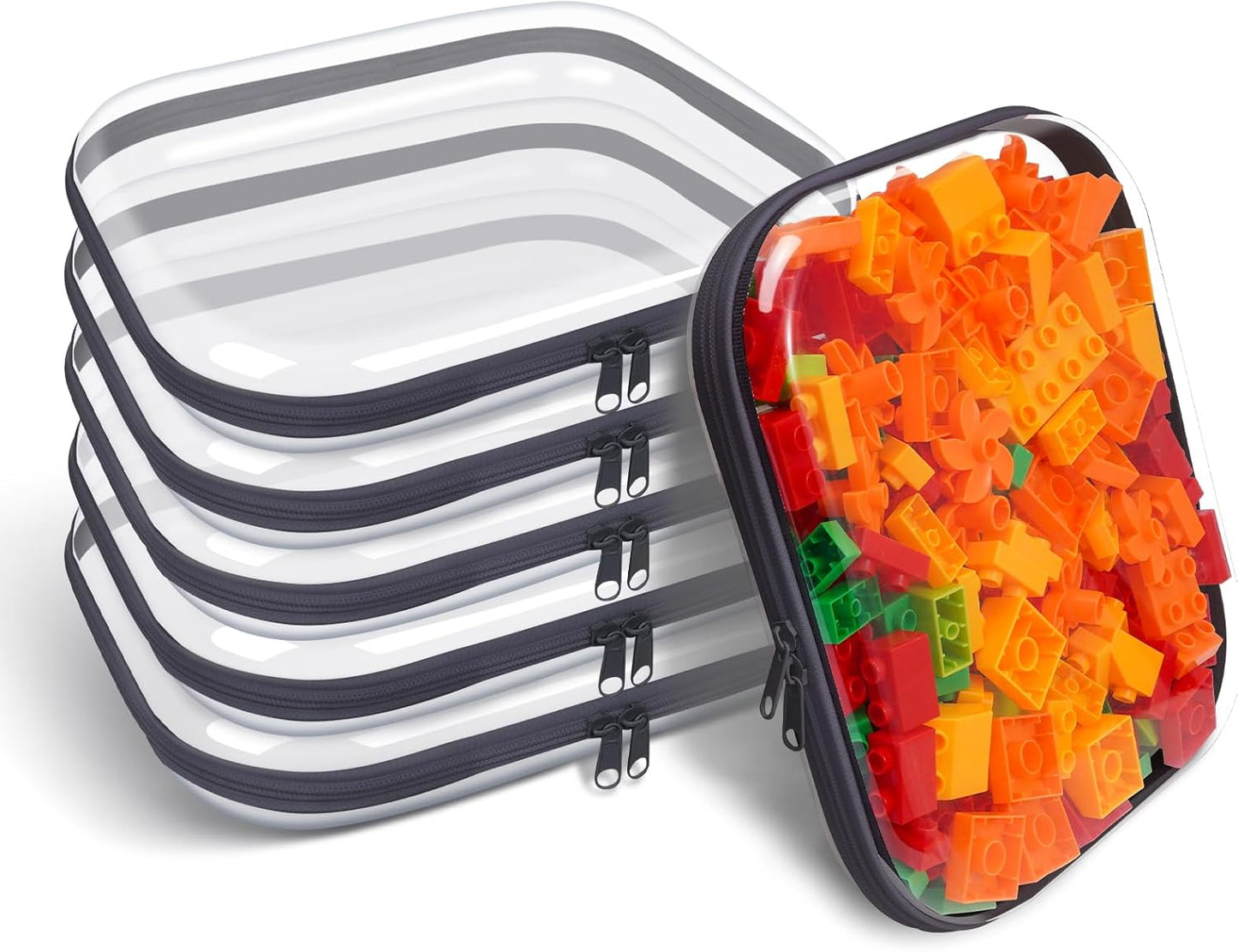 Clear Hard Plastic Zipper Case for Organized Travel Storage