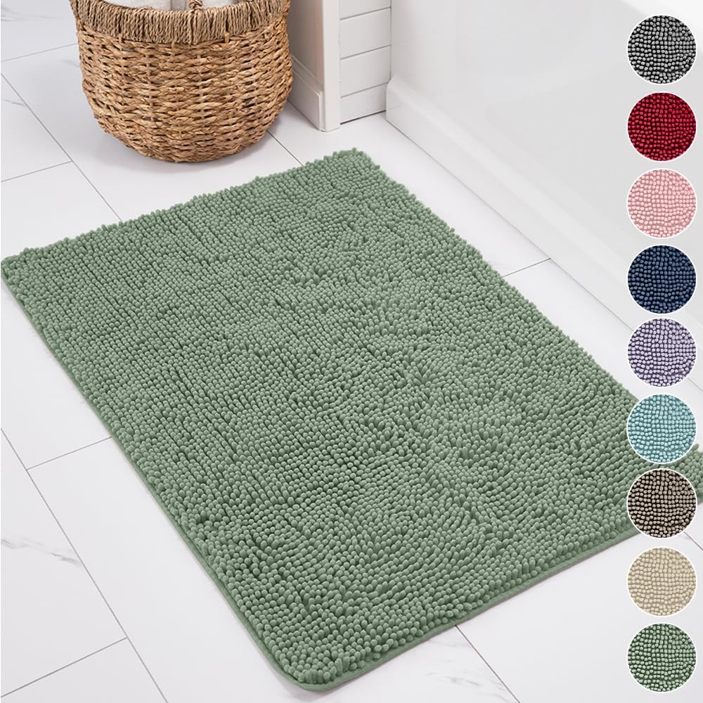 Luxurious Chenille Soft Absorbent Bath Rug for Ultimate Comfort