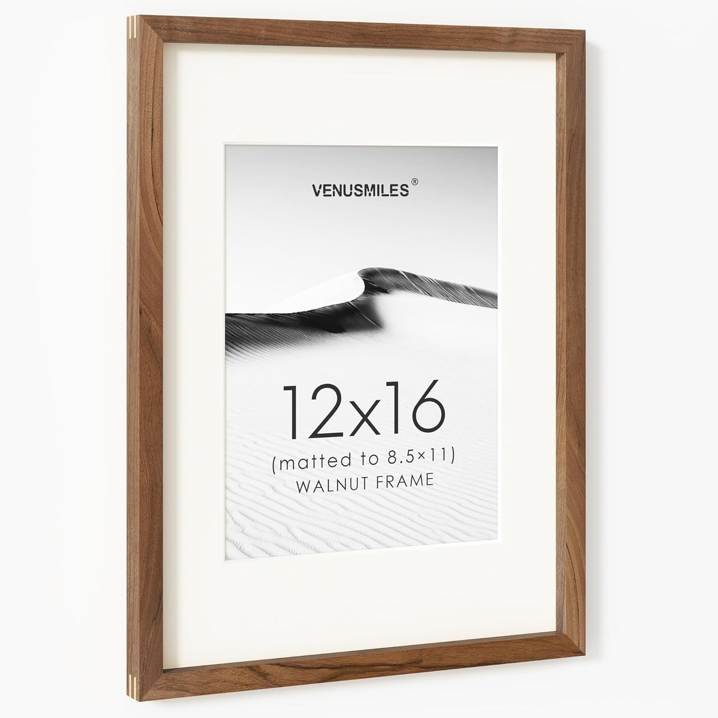 12x16 Picture Frame in Natural Walnut Wood for Home Decor