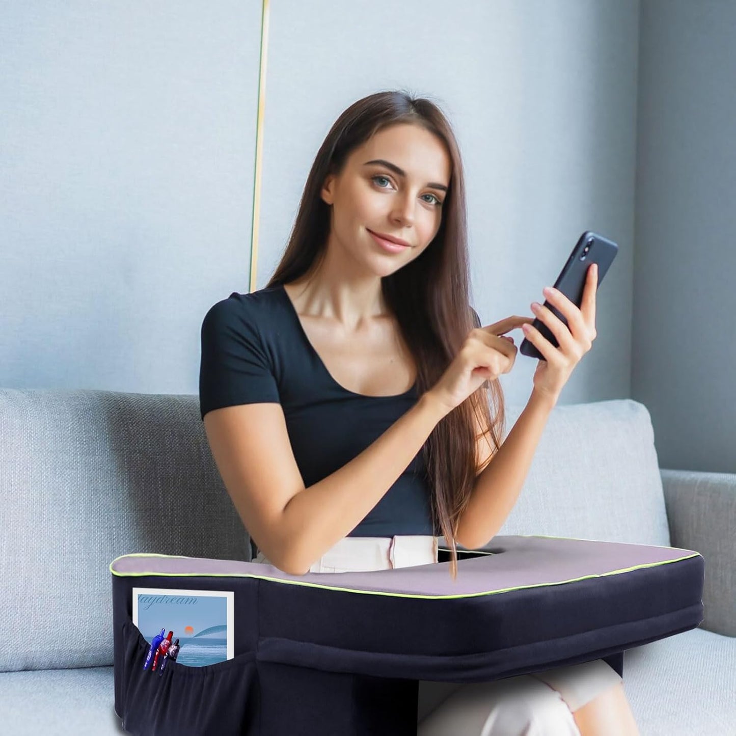 Memory Foam Lap Pillow for All-Day Comfort