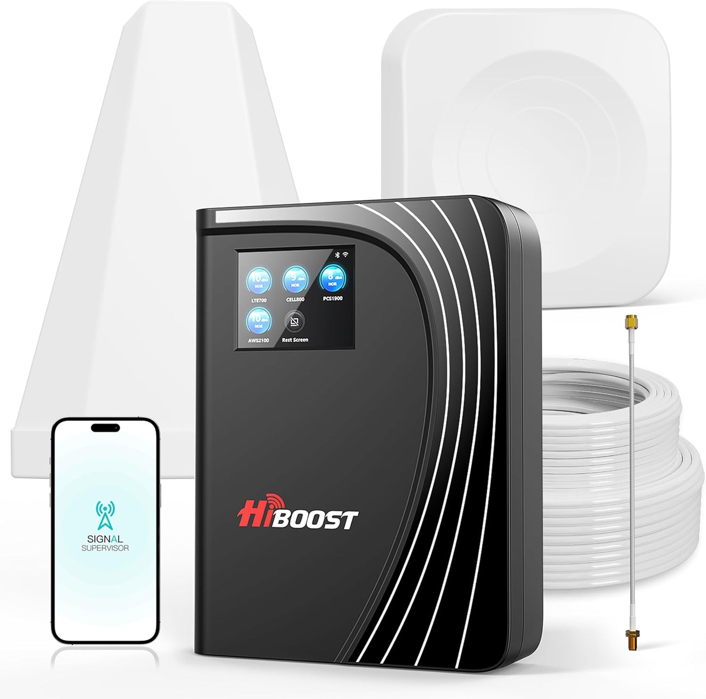 Cell Phone Booster for Home Office with 8,000 Sq Ft Coverage