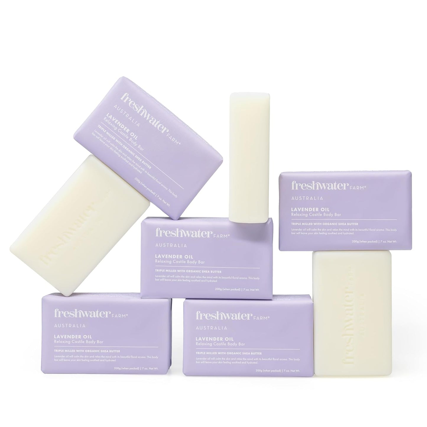 Relaxing Castile Natural Bar Soap for Women and Men - Lavender