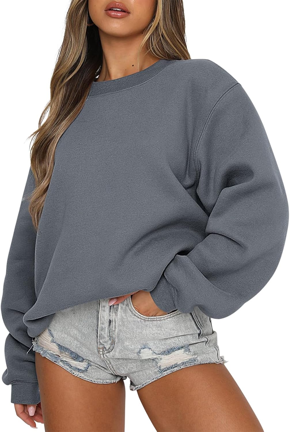 ANRABESS Womens Oversized Pullover Sweatshirt for Fall Winter