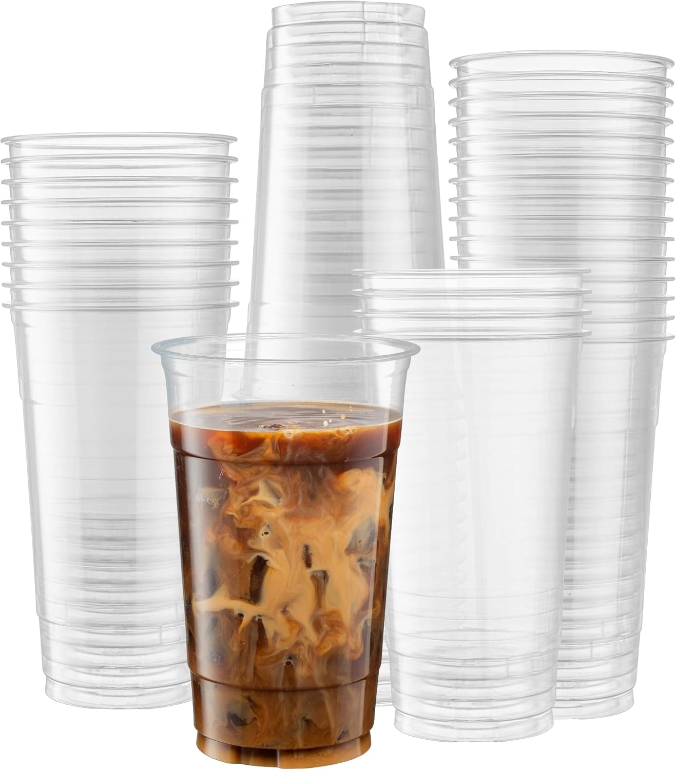 32 Ounce Crystal Clear PET Cups for Iced Coffee and More