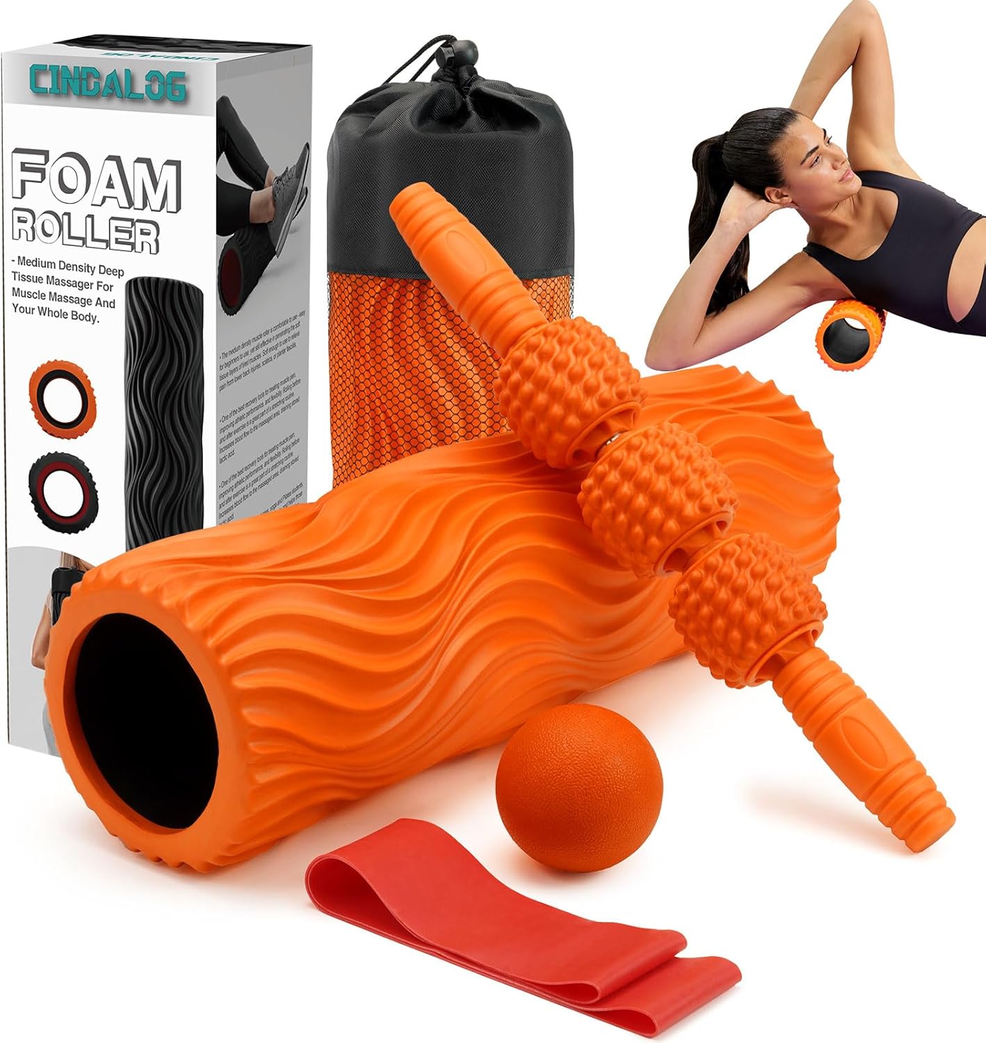 5 in 1 Foam Roller Set for Deep Muscle Massage and Fitness