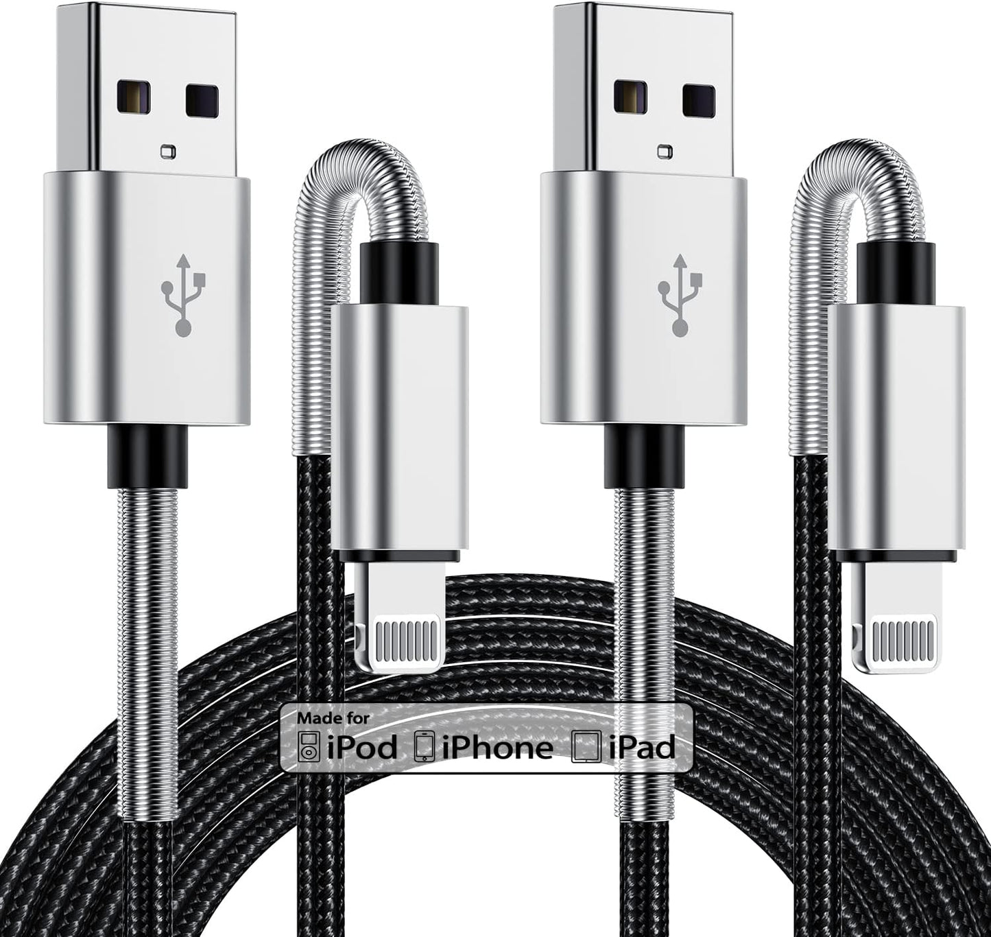 High-Speed 10ft MFi Certified iPhone Charger by Kitminun