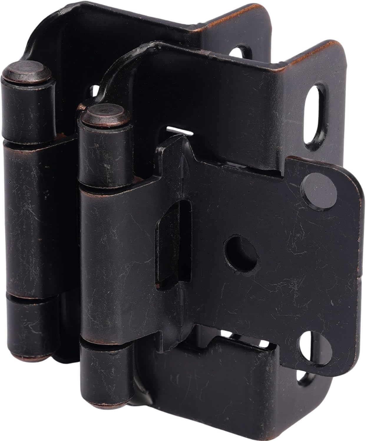 60 Pack Oil Rubbed Bronze Cabinet Hinges for Kitchen Doors