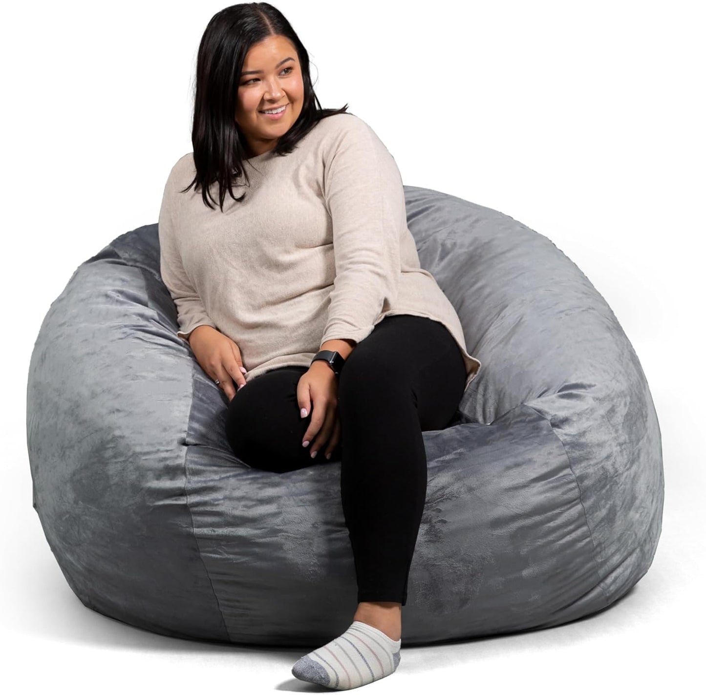 Big Joe Fuf Large Foam Filled Bean Bag Chair for Ultimate Comfort