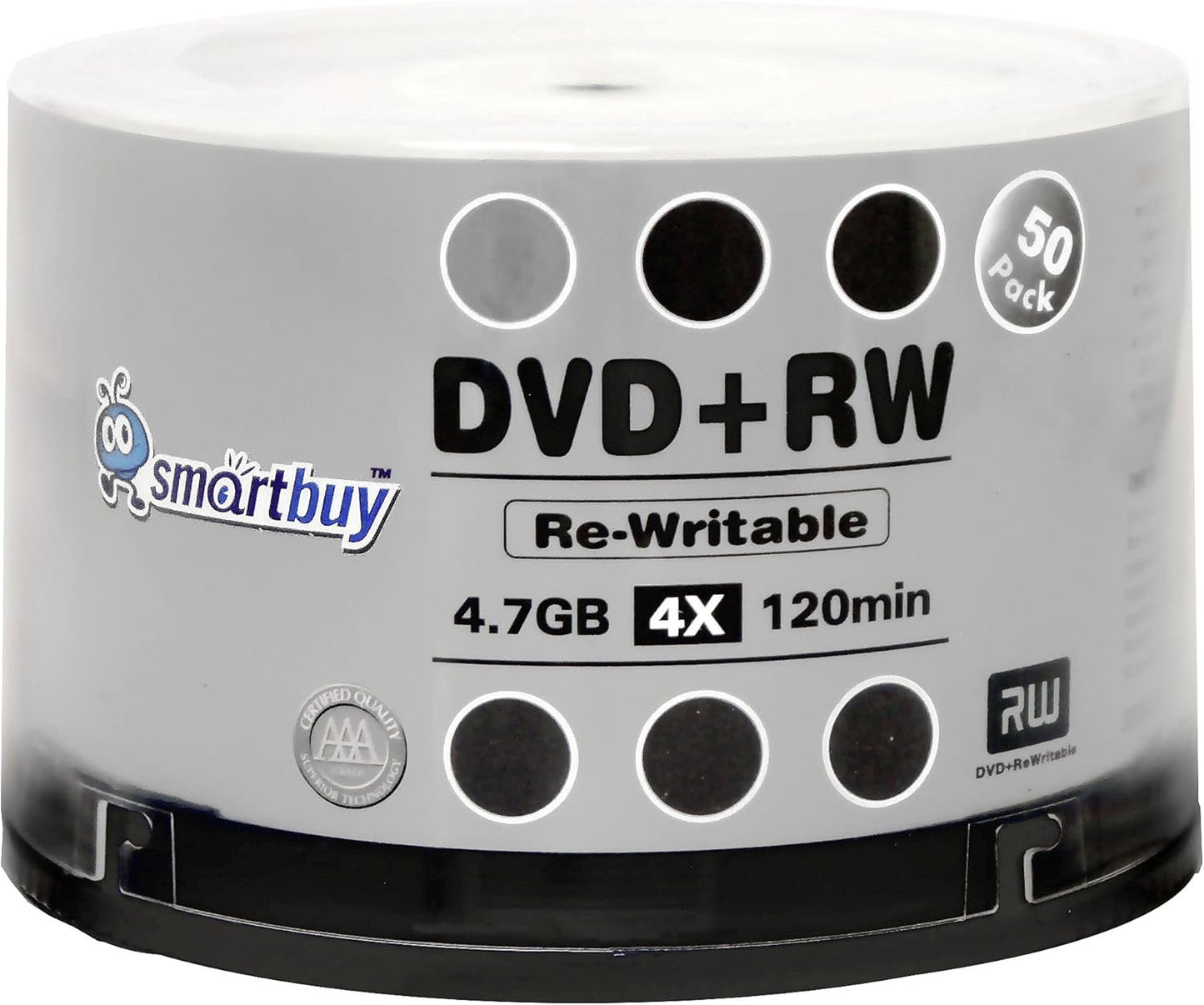 Smartbuy 200 Pack Blank DVD+RW 4X 4.7GB Rewritable Media Discs