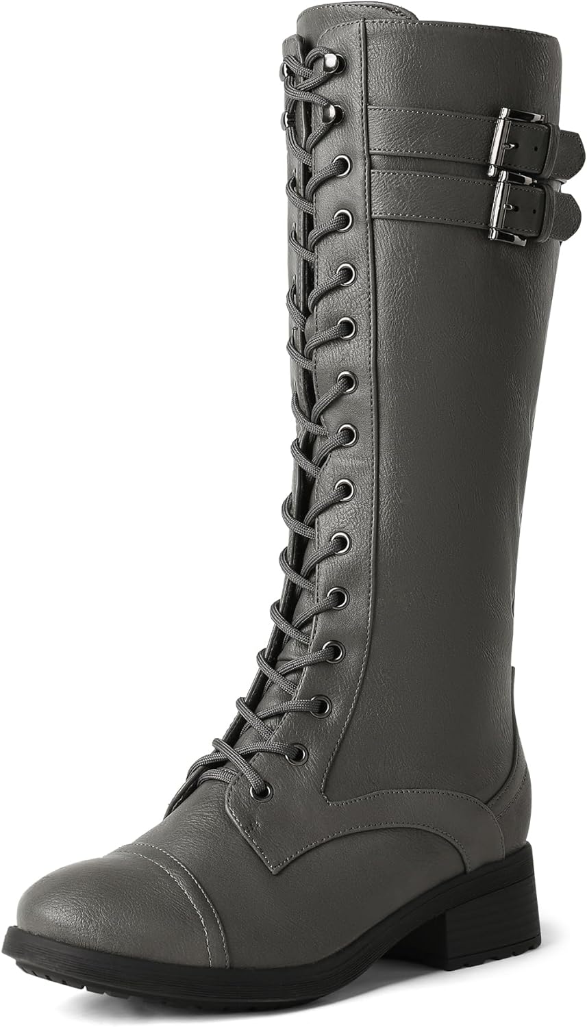 DREAM PAIRS Women's Pu Knee High Riding Combat Boots Review