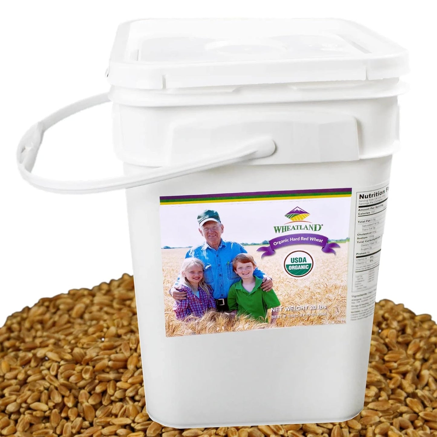 Organic Hard Red Wheat Berries for Emergency Food Storage