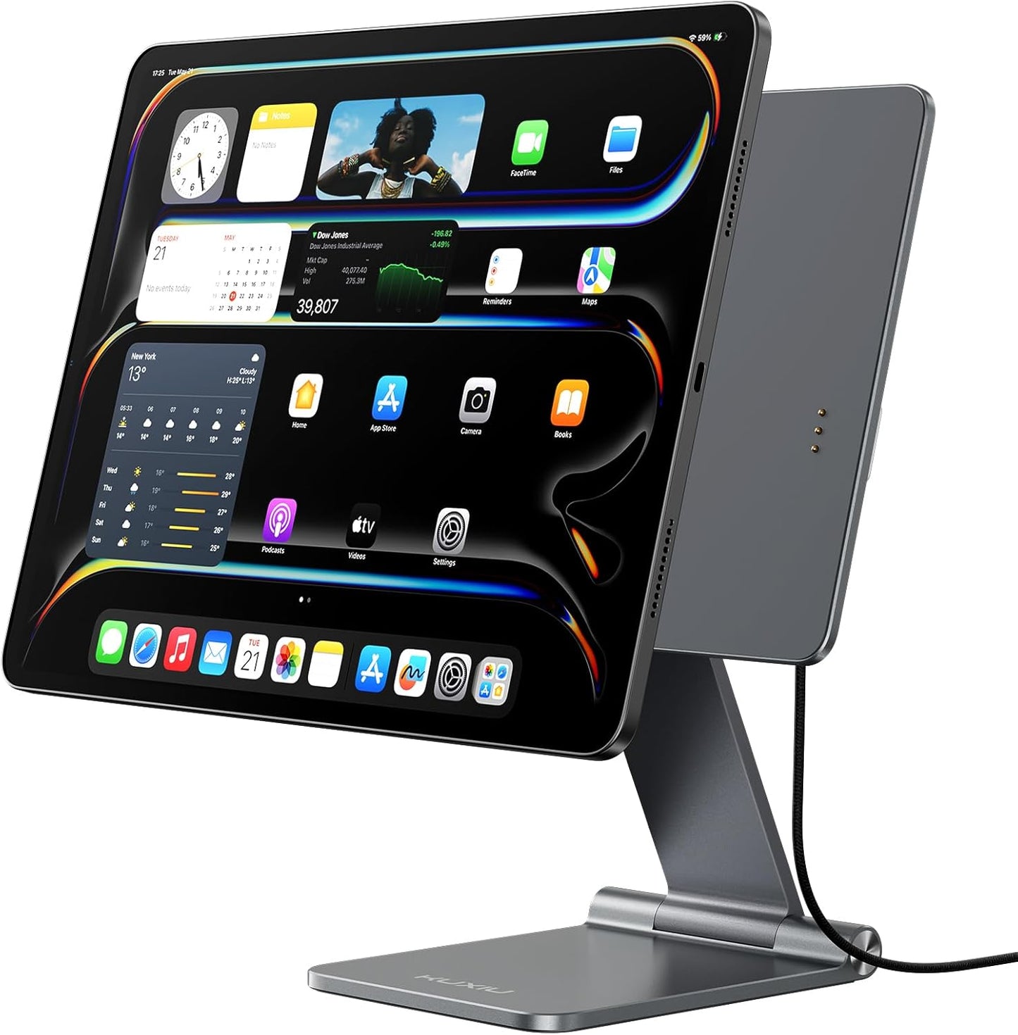 KU XIU Magnetic Wireless Charging Stand for iPad Pro 11 M4 2024