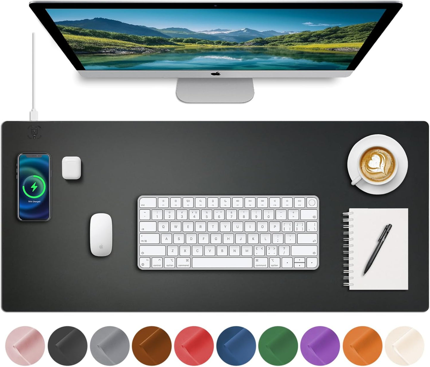 Wireless Charging Desk Mat - Ultimate Dual Functionality!