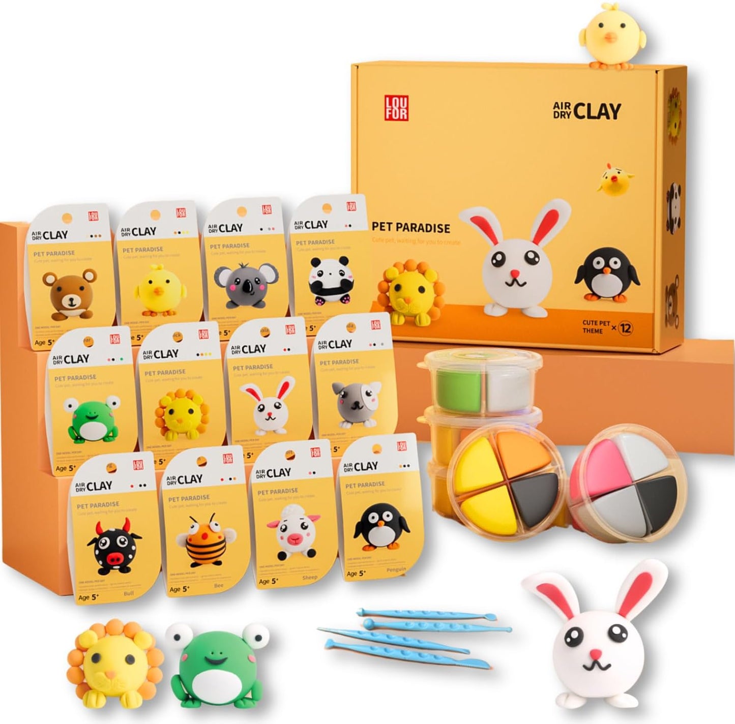 Air Dry Clay Kit for Kids - Creative Molding Clay Gift Set